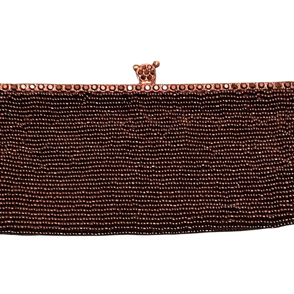 LIKE NEW! Le Regale Black Beaded Jeweled Clutch / Purse